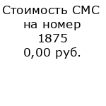 Стоимость СМС на номер 1875