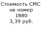 Стоимость СМС на номер 1880